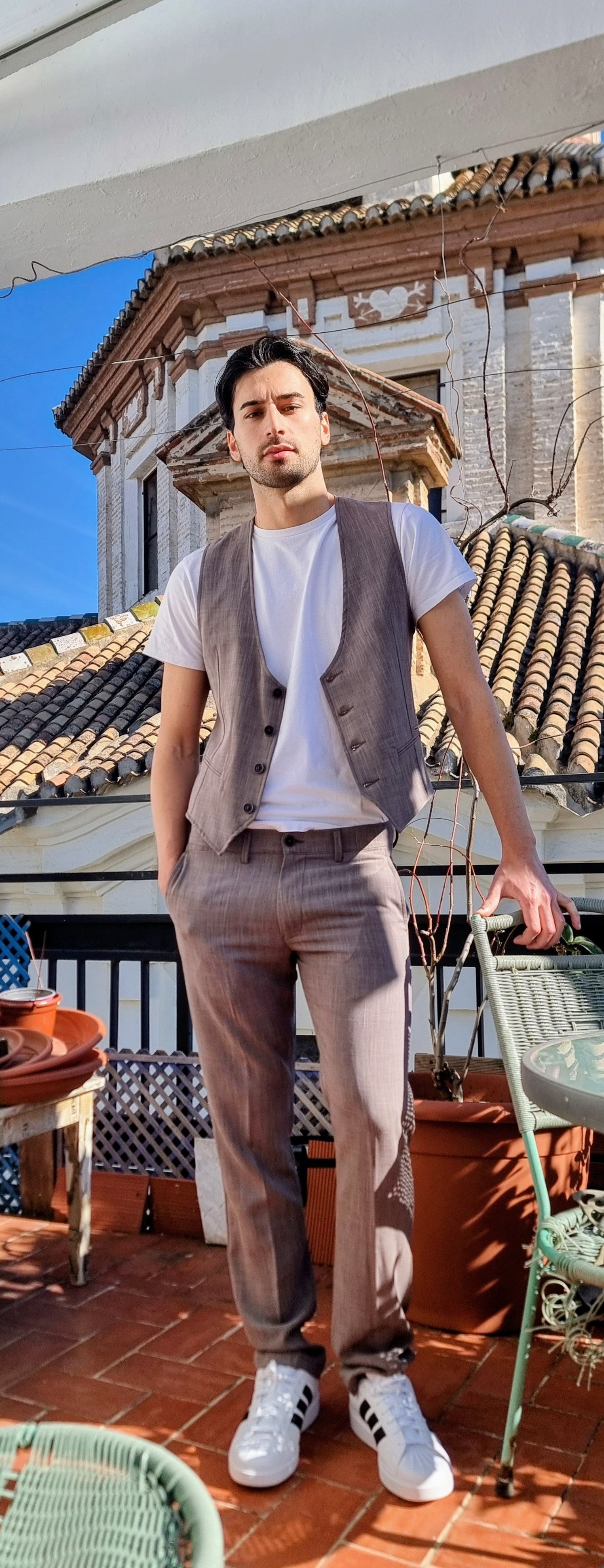 Chaleco de corte slim fit