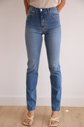 Pantalón de tiro alto CORTE RECTO denim