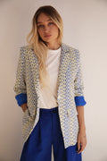 Blazer de punto estampado