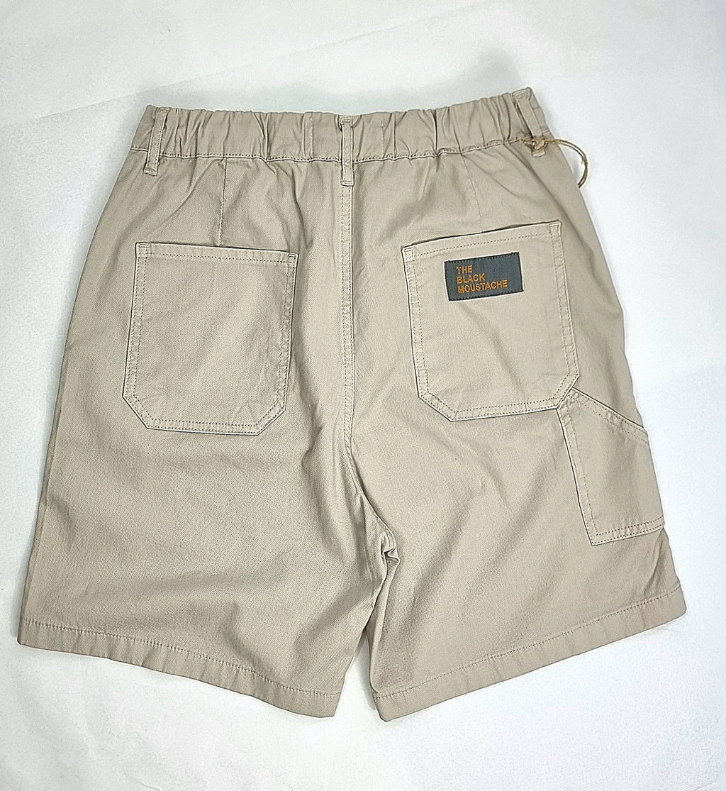 Bermuda con goma en cintura color piedra