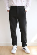 Pantalón chino slim fit hombre, goma cintura, tejido punto.
