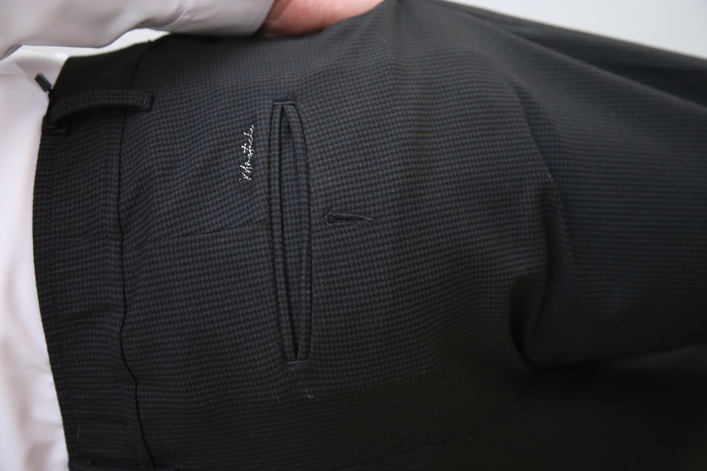 Pantalón chino slim fit hombre, goma cintura, tejido punto.