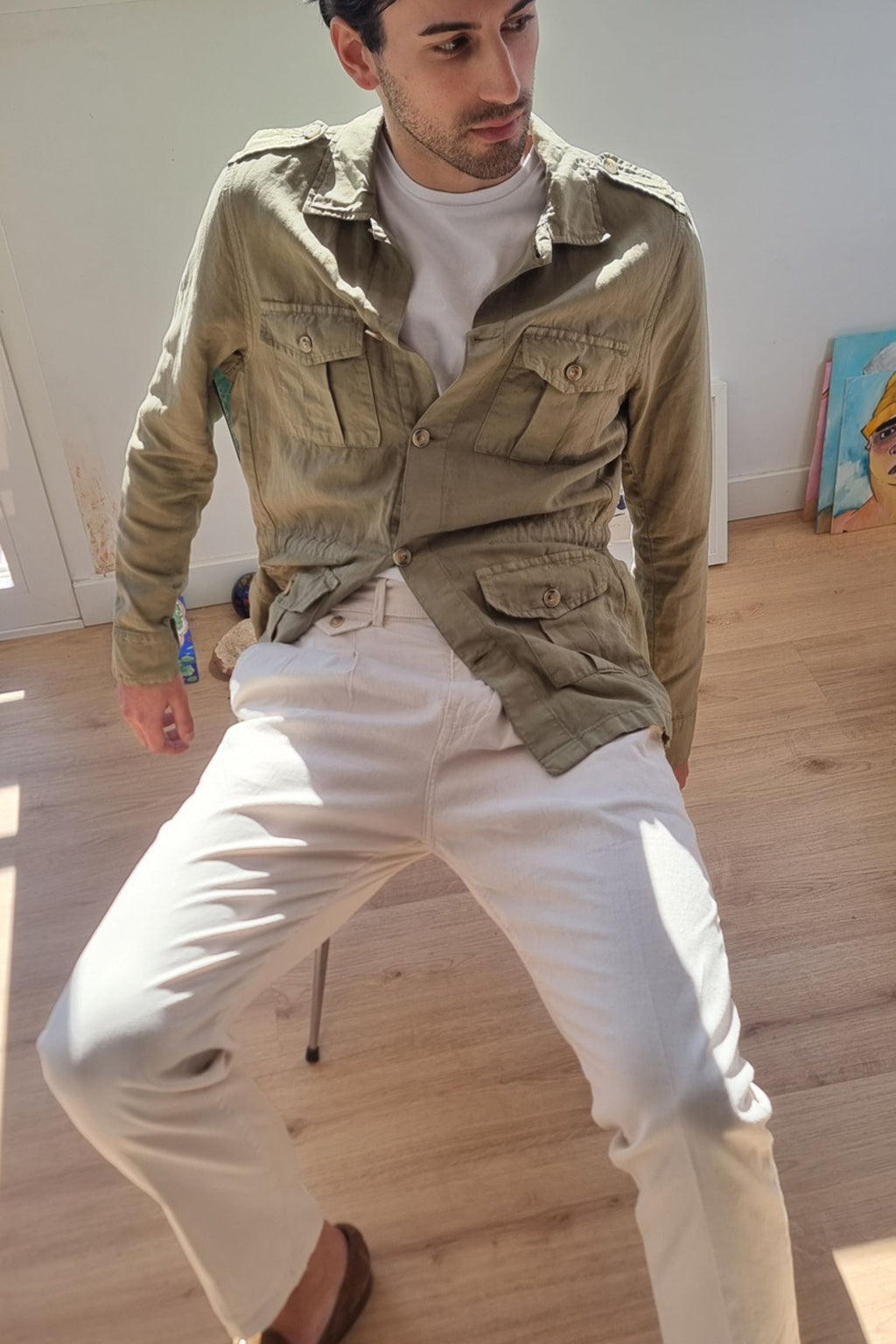 Pantalón de corte Tailor lino
