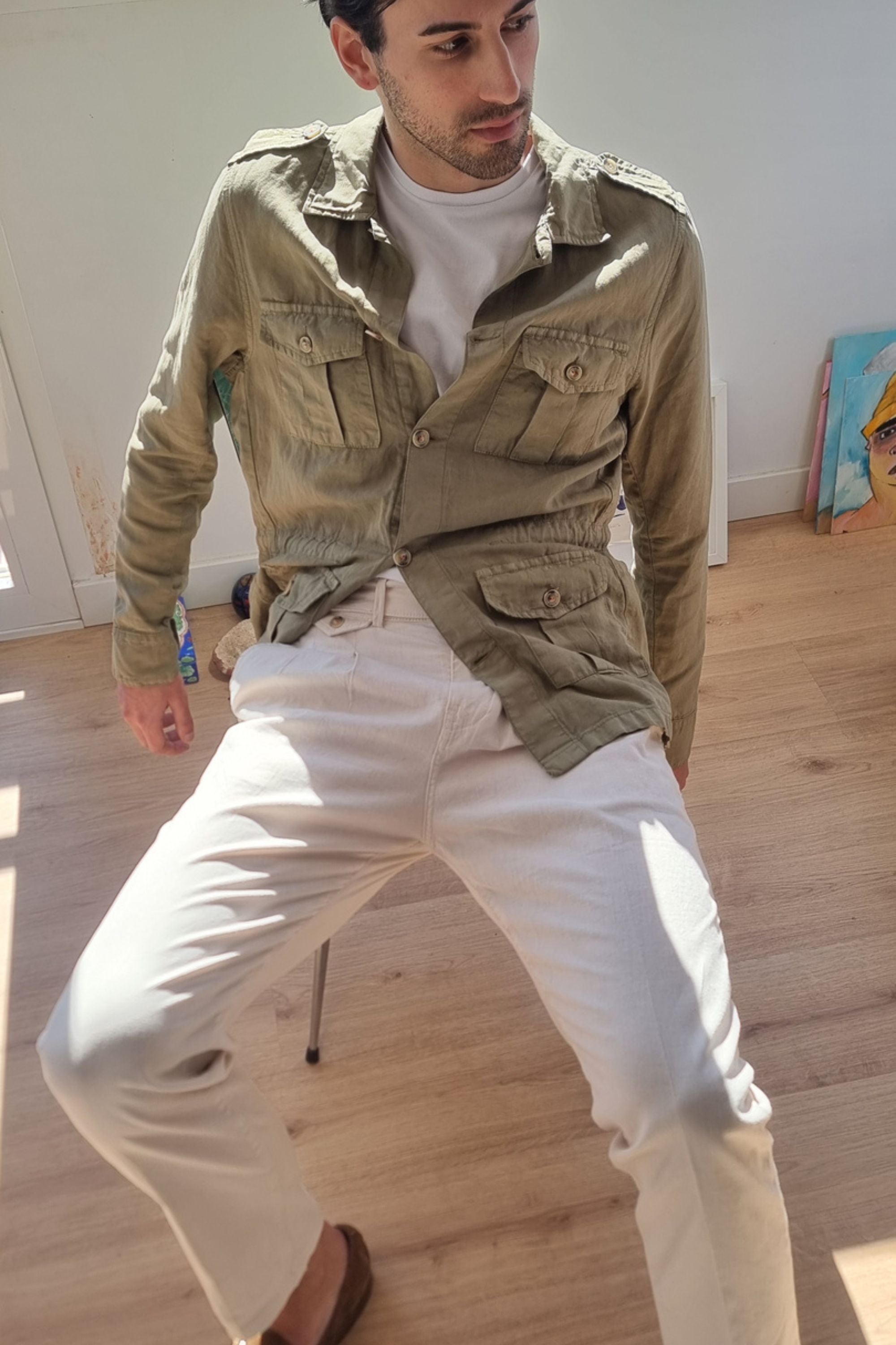 Pantalón de corte Tailor lino