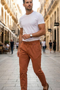 Pantalón chino de corte tapared tencel fit