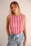 Camiseta de tirantes anchos y rayas