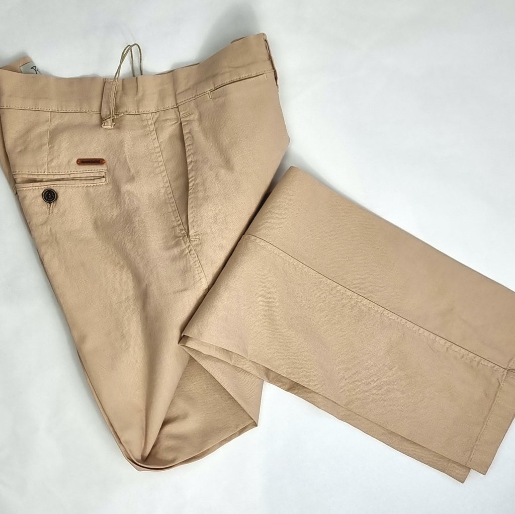 Pantalón chino regular fit lino strech