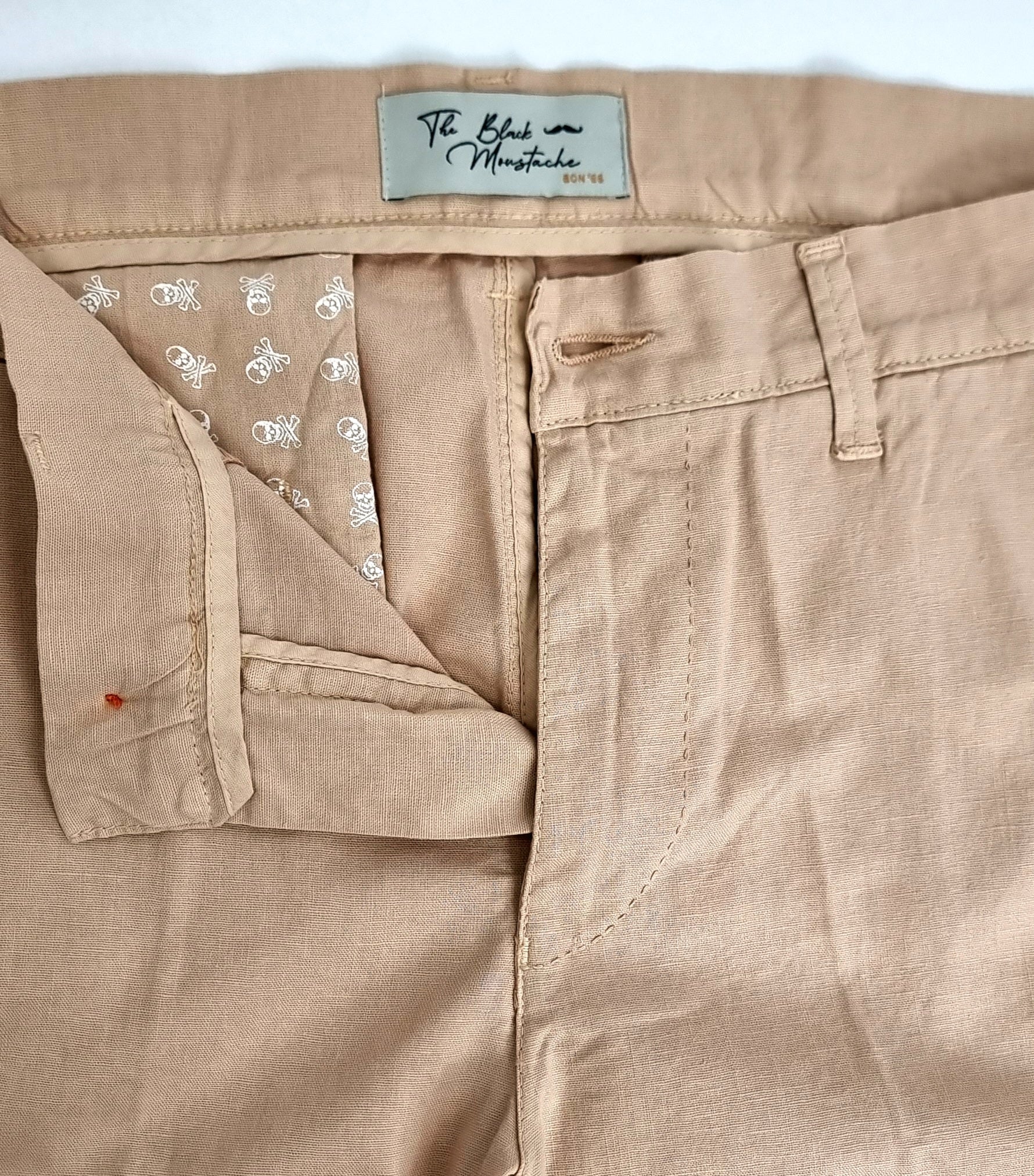 Pantalón chino regular fit lino strech