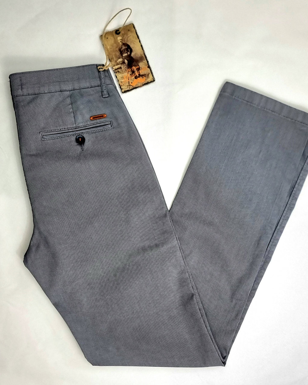 Pantalón chino de corte regular fit micropunto