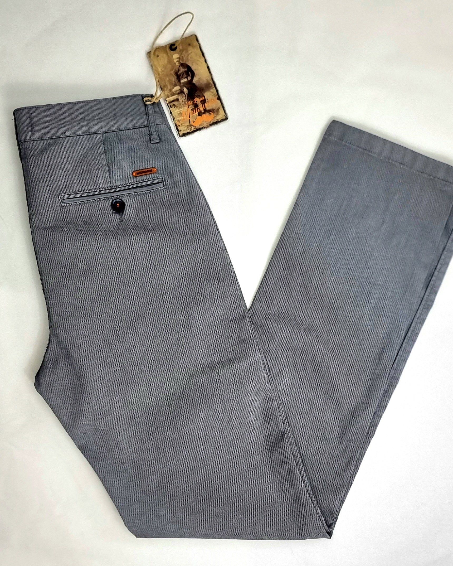 Pantalón chino de corte regular fit micropunto