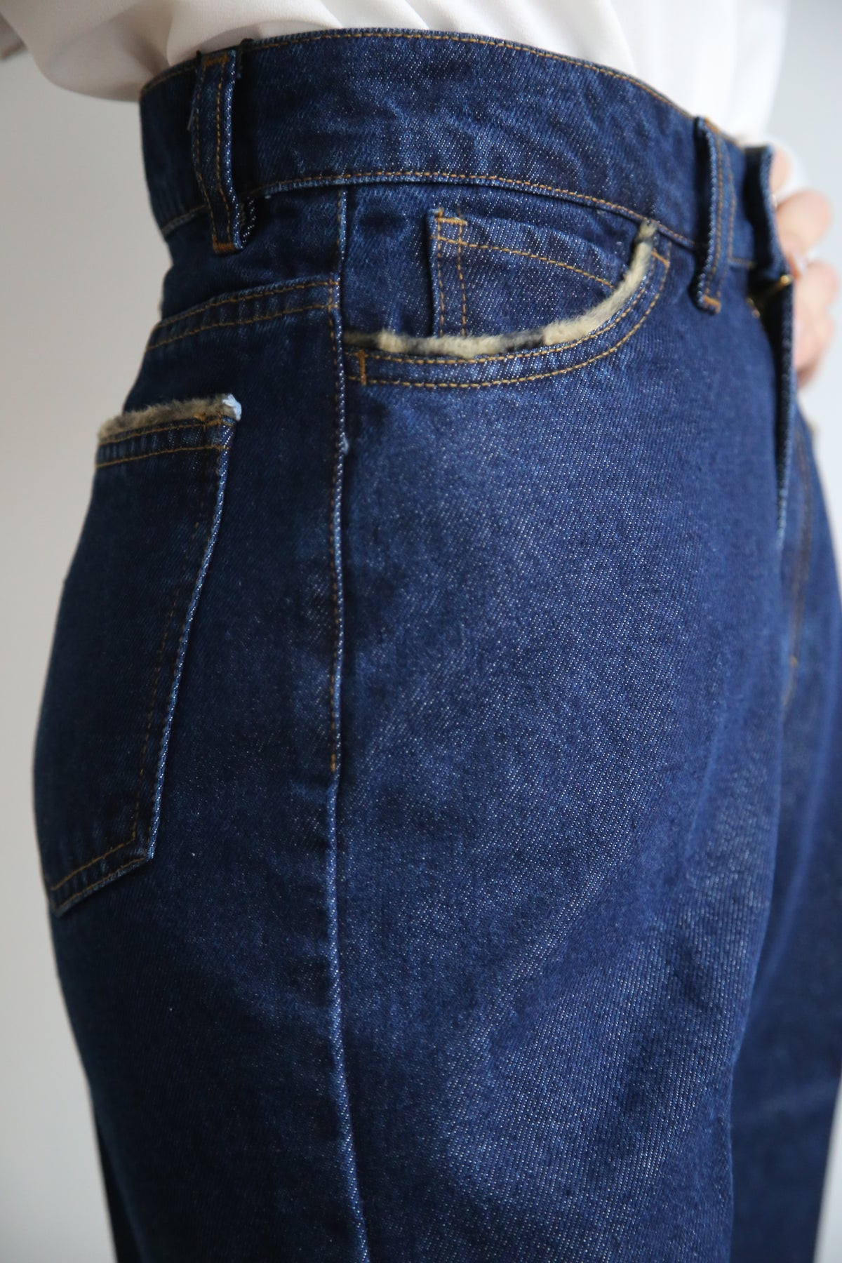 Pantalon wide leg tiro alto. Vaquero tencel