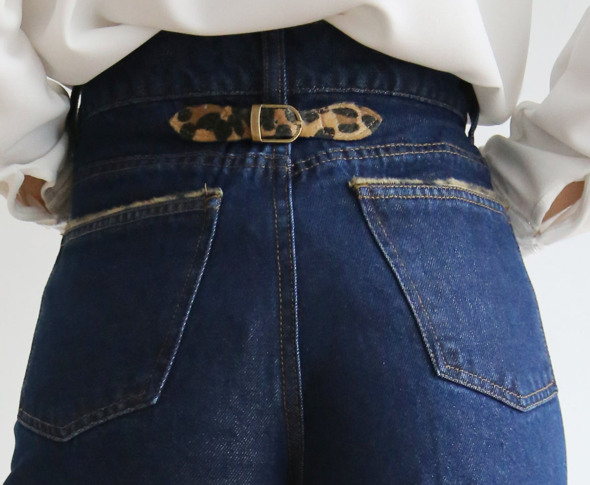 Pantalon wide leg tiro alto. Vaquero tencel