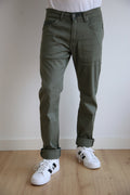 Pantalón slim fit hombre, diseño combi, algodón elástico, estilo casual , 5 bolsillos.