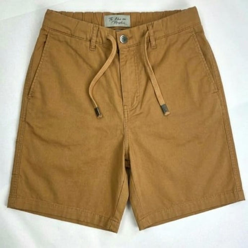 Bermuda con goma en cintura color camel