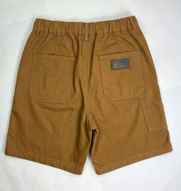 Bermuda con goma en cintura color camel