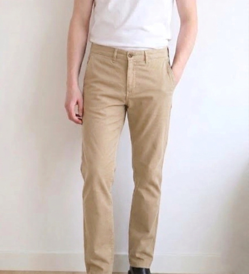 Pantalón chino regular fit tencel color tostado