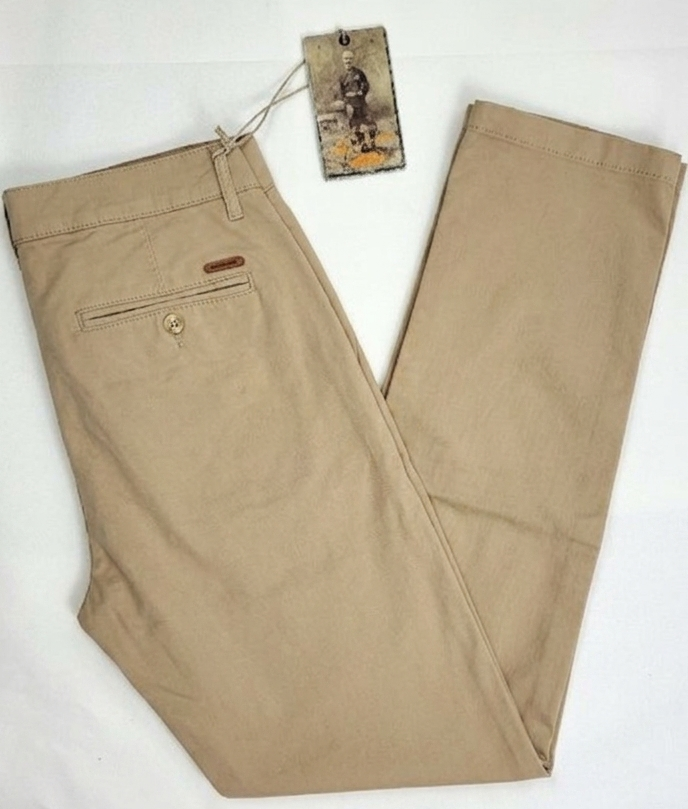 Pantalón chino regular fit tencel color tostado