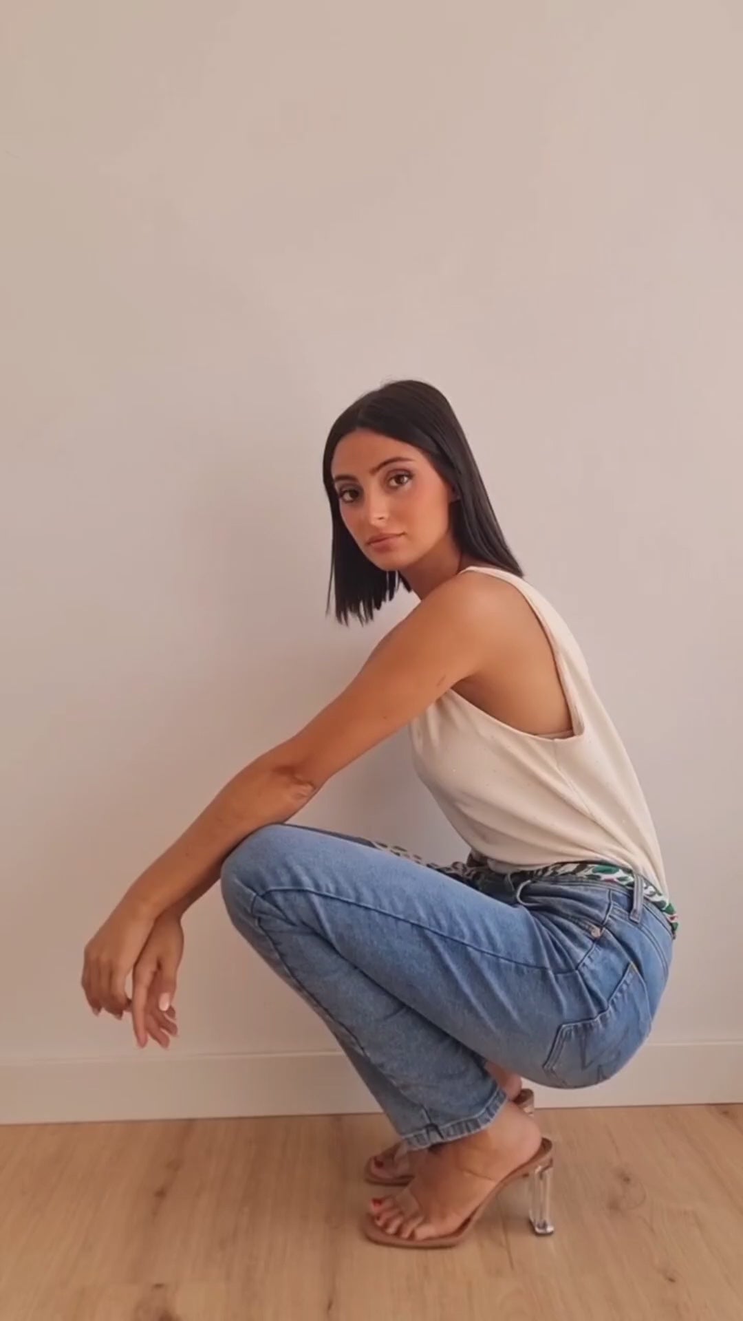 Pantalón de tiro alto 7025 denim